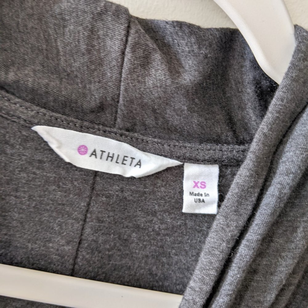 Athelta Duet Faux Wrap Jersey Dress in Charcoal - Picture 7 of 7